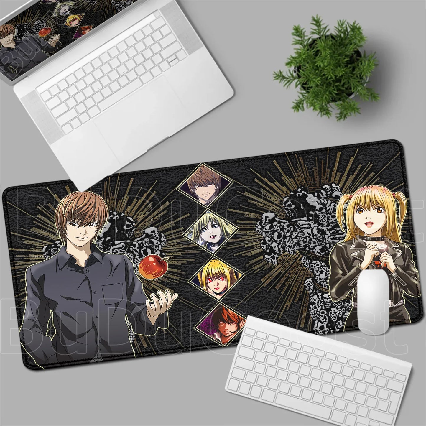 New Misa Amane Light Yagami Desk Mat Death Note Anime Mousepad Computer Gamers Lock Edge Mouse Pad Gaming E-Sports Keyboard Pads