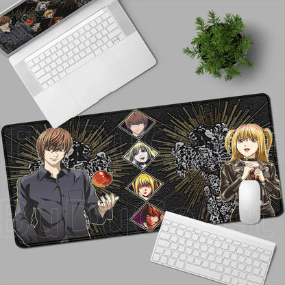 New Misa Amane Light Yagami Desk Mat Death Note Anime Mousepad Computer Gamers Lock Edge Mouse Pad Gaming E-Sports Keyboard Pads