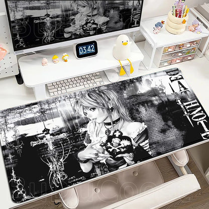 New Misa Amane Light Yagami Desk Mat Death Note Anime Mousepad Computer Gamers Lock Edge Mouse Pad Gaming E-Sports Keyboard Pads