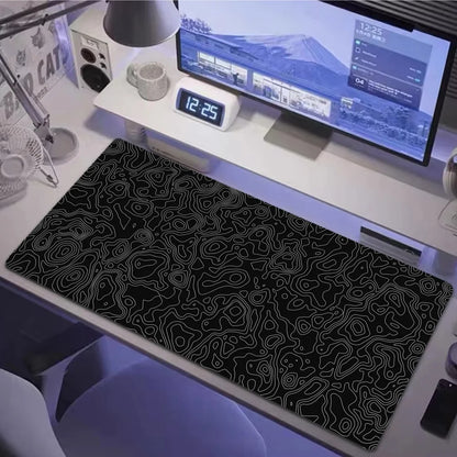 Large XXL Gaming Mousepad Sakura Black While Line 900X400 700X300 Black While Line Desk Mat Anime Theme Keyboard Gamer Mouse Pad