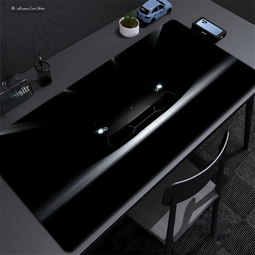 Japan Sports Car Large Black Mousepad Office Gamer Keyboard Desk Mat Natural Rubber Mousepad Speed Desk Mat Anime Lock Edge Pad