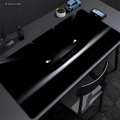 Japan Sports Car Large Black Mousepad Office Gamer Keyboard Desk Mat Natural Rubber Mousepad Speed Desk Mat Anime Lock Edge Pad