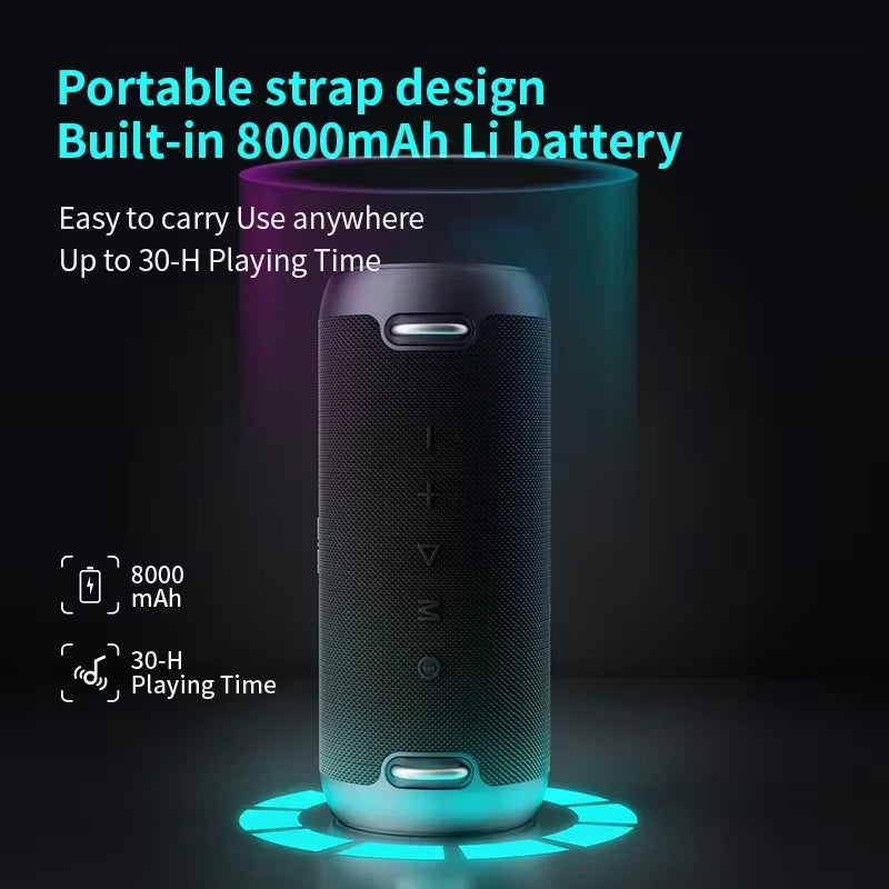 A90 Bluetooth Speaker 60W Output Power Bluetooth Speaker with Class D Amplifier Excellent Bass Performance Camping Speaker