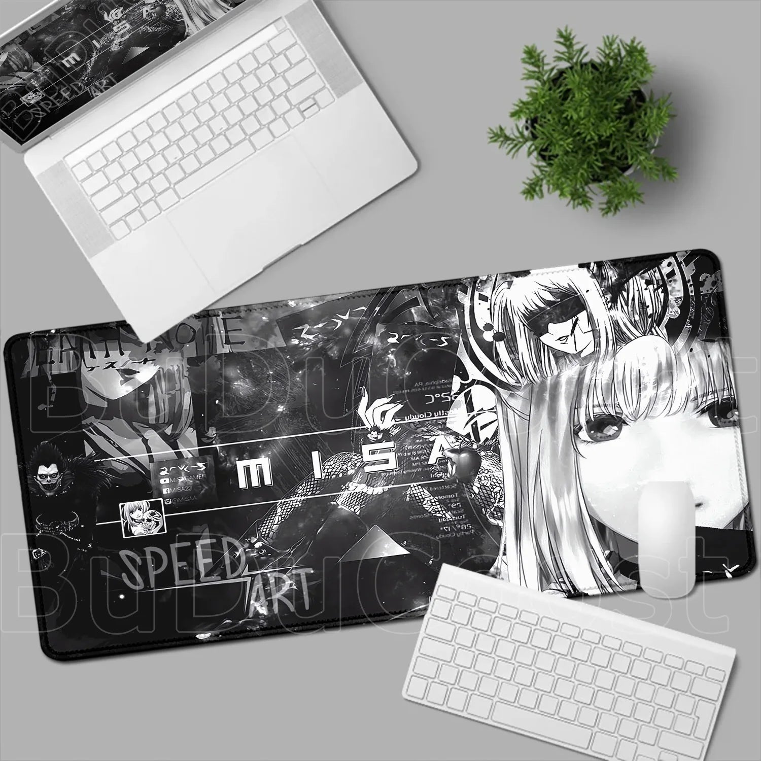 New Misa Amane Light Yagami Desk Mat Death Note Anime Mousepad Computer Gamers Lock Edge Mouse Pad Gaming E-Sports Keyboard Pads