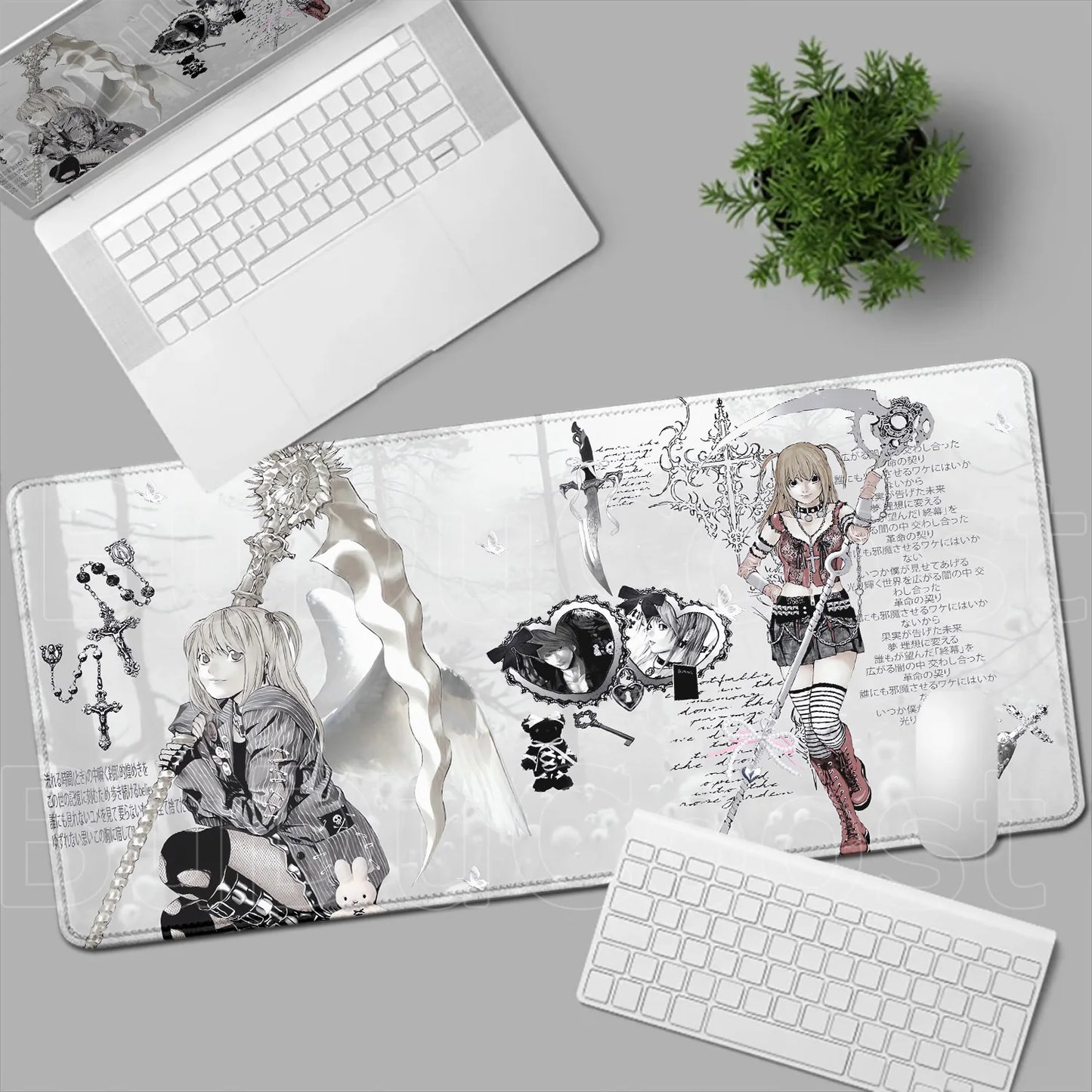 New Misa Amane Light Yagami Desk Mat Death Note Anime Mousepad Computer Gamers Lock Edge Mouse Pad Gaming E-Sports Keyboard Pads