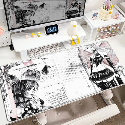New Misa Amane Light Yagami Desk Mat Death Note Anime Mousepad Computer Gamers Lock Edge Mouse Pad Gaming E-Sports Keyboard Pads
