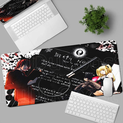 New Misa Amane Light Yagami Desk Mat Death Note Anime Mousepad Computer Gamers Lock Edge Mouse Pad Gaming E-Sports Keyboard Pads