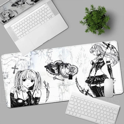 New Misa Amane Light Yagami Desk Mat Death Note Anime Mousepad Computer Gamers Lock Edge Mouse Pad Gaming E-Sports Keyboard Pads