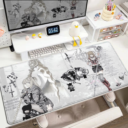 New Misa Amane Light Yagami Desk Mat Death Note Anime Mousepad Computer Gamers Lock Edge Mouse Pad Gaming E-Sports Keyboard Pads
