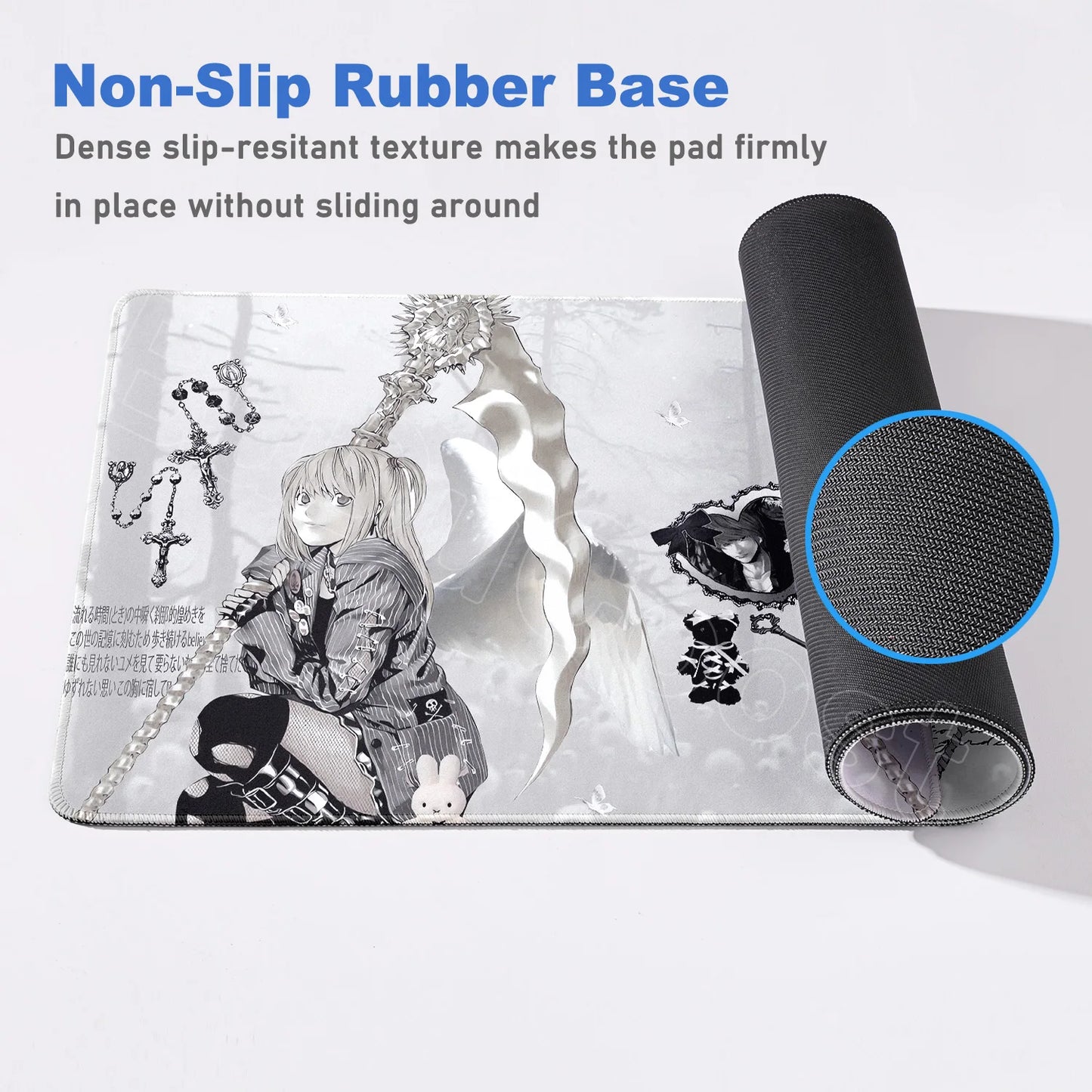 New Misa Amane Light Yagami Desk Mat Death Note Anime Mousepad Computer Gamers Lock Edge Mouse Pad Gaming E-Sports Keyboard Pads