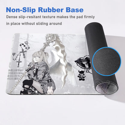 New Misa Amane Light Yagami Desk Mat Death Note Anime Mousepad Computer Gamers Lock Edge Mouse Pad Gaming E-Sports Keyboard Pads