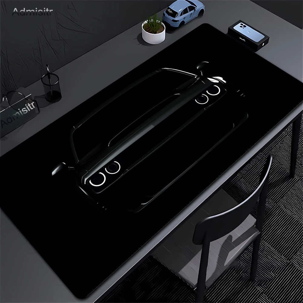 Japan Sports Car Large Black Mousepad Office Gamer Keyboard Desk Mat Natural Rubber Mousepad Speed Desk Mat Anime Lock Edge Pad