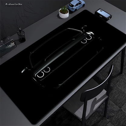 Japan Sports Car Large Black Mousepad Office Gamer Keyboard Desk Mat Natural Rubber Mousepad Speed Desk Mat Anime Lock Edge Pad